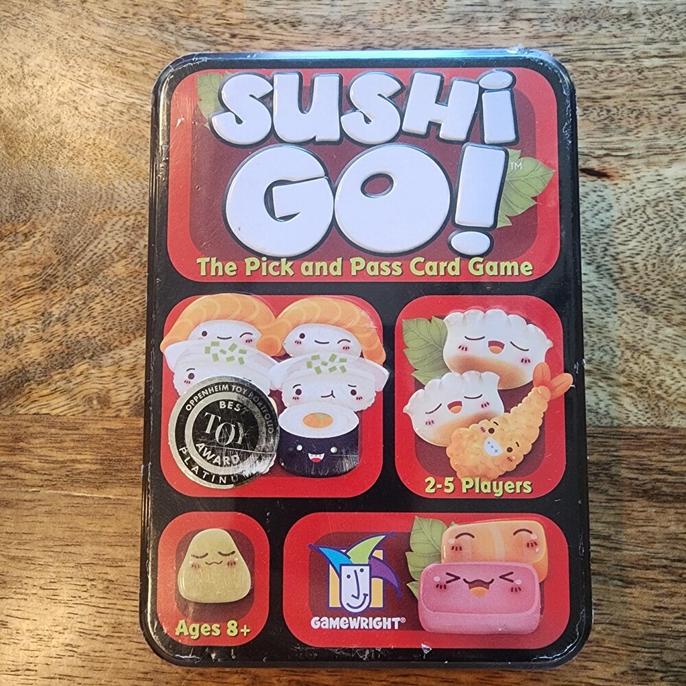 Gamewright Sushi Go! The Pick And Pass Card Game Tin Ages 8+ 2-5 New Sealed